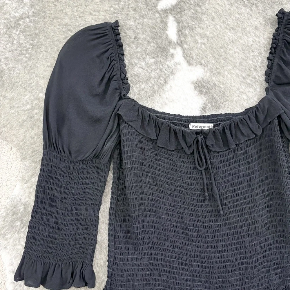 Reformation Julie Square Neck Smock Top Small